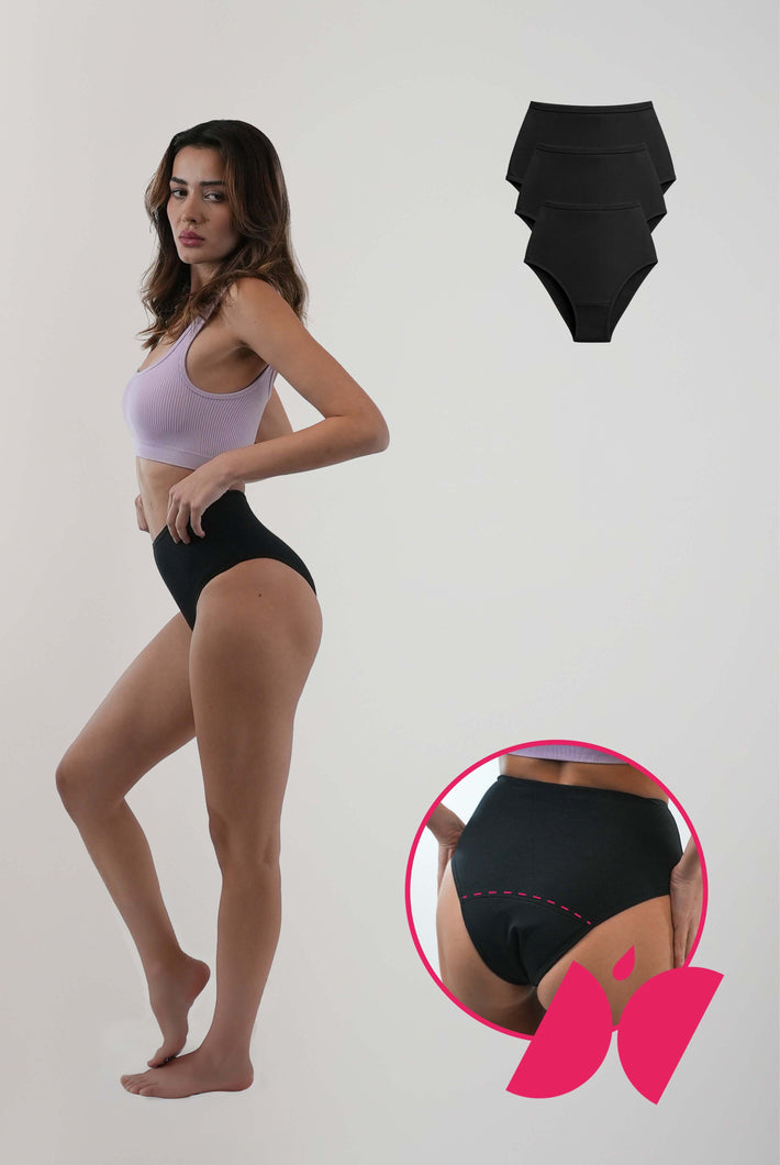 3' lü Full Moon Cheesecake Yüksek Bel Regl Külodu Paketi